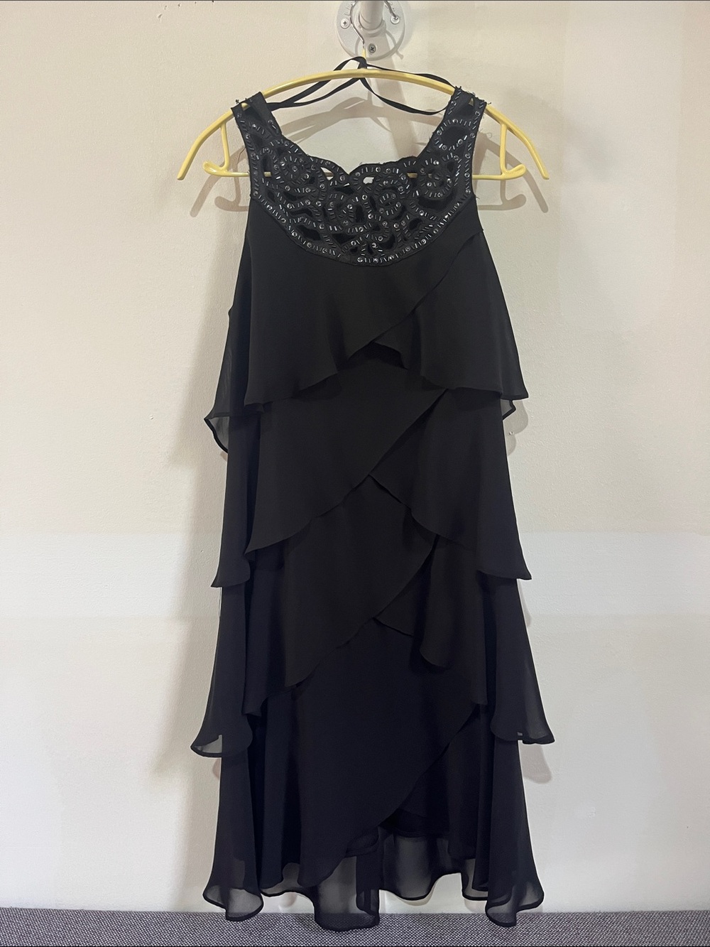 little black tiered dress